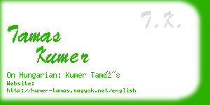 tamas kumer business card
